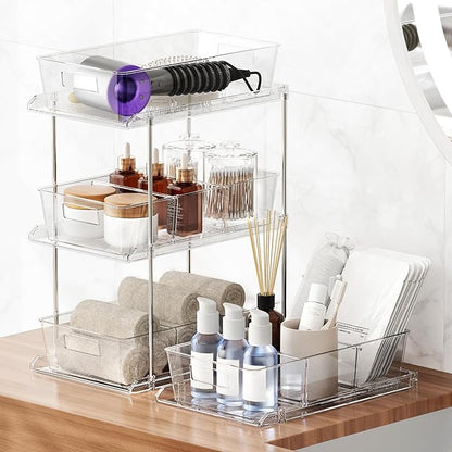 Fabspace Bathroom Under Sink Organizers and Storage, 2 Tier Vanity Countertop - Image 5