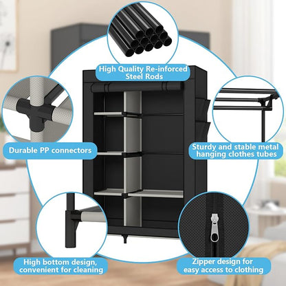 Calmootey Portable Closet Organizer, Space-Saving Storage System - Image 7