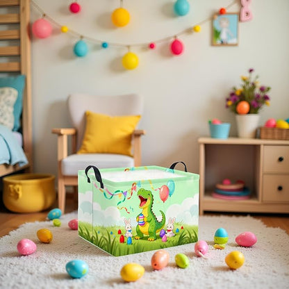 Rectangular Easter Basket for Home Kitchen Baby Girls Basket Cute Storage Bin - Image 4