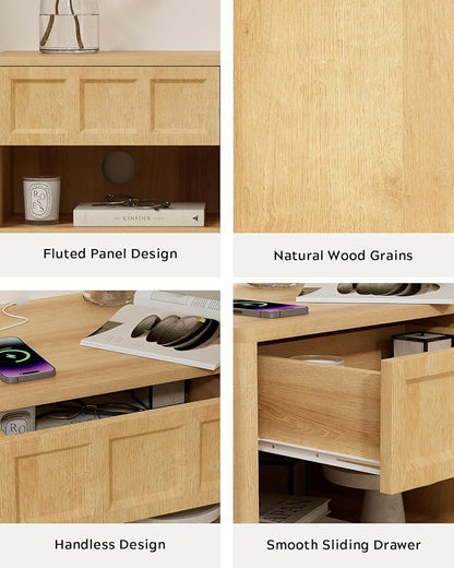 Floating Nightstand Set of 2, Wall Mounted Bedside Table - Image 6