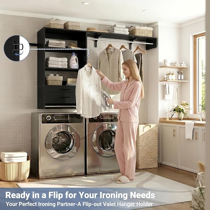 Armocity 60" Wall Mounted Laundry Room Organization - Image 3