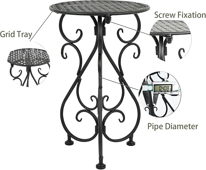 NAKUPE Metal Plant Stands 2 Pack, Heavy Duty Plant Pedestal 17" Tall, Single - Image 5