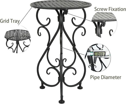 NAKUPE Metal Plant Stands 2 Pack, Heavy Duty Plant Pedestal 17" Tall, Single - Image 5
