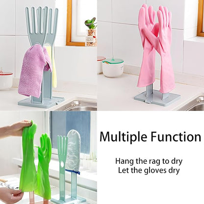 Kitchen Glove Holder Stand Dryer Rack Reusable Plastic Mitten Drying Organizer - Image 5
