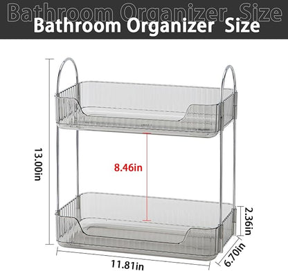 shuang qing 2 Tier Bathroom Counter Organizer Countertop Storage, Cosmetics - Image 3