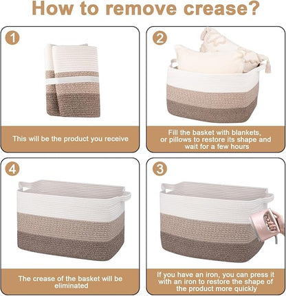 OIAHOMY Rectangle Woven Storage Basket - Image 6