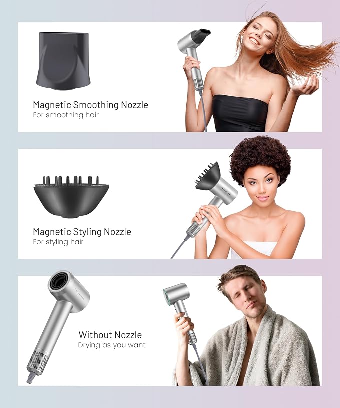 Hair Dryer - 150000 RPM High-Speed Brushless Motor Negative Ionic Blow Dryer - Image 8