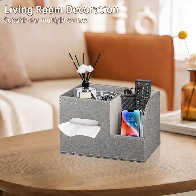 Leather Square Tissue Box Cover - Image 6