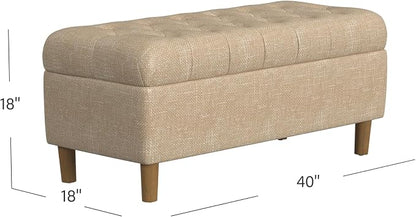 HomePop Ainsley 40" Storage Ottoman Bench - Image 3