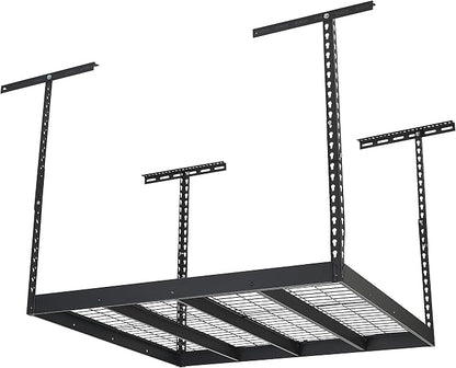 Klutch Overhead Garage Storage Rack — Adjustable Height, 48in.L x 48in.D x by Klutch