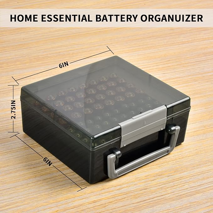 FULLCASE Battery Storage Organizer Holder Holds 72 AA AAA Batteries, Box Cases - Image 6