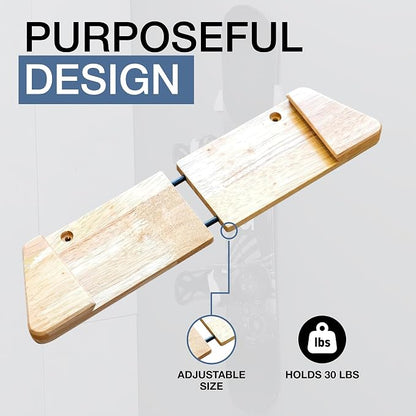 StoreYourBoard Minimalist Wood Snowboard Rack, Wall Mount Storage Display - Image 3