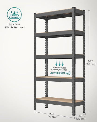 SONGMICS 5-Tier Storage Shelves, Load 2310 lb, Boltless Assembly, Adjustable - Image 3