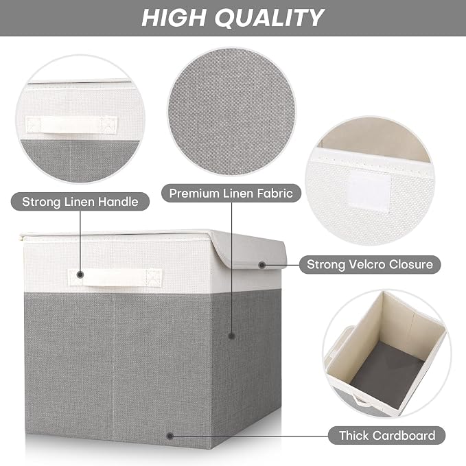Large 17" 42 Quarts Collapsible Stackable Storage Bins - Image 5