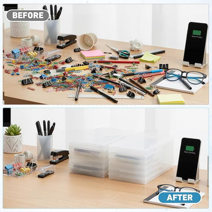 Jetec 6 Pieces Mini Plastic Clear Beads Storage Containers Box - Image 5