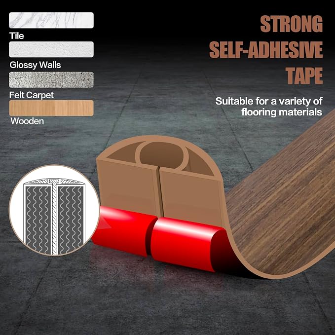 Floor Cord Cover Cable Cavity Self Adhesive Cord Hider Floor 10FT Floor Cable - Image 4