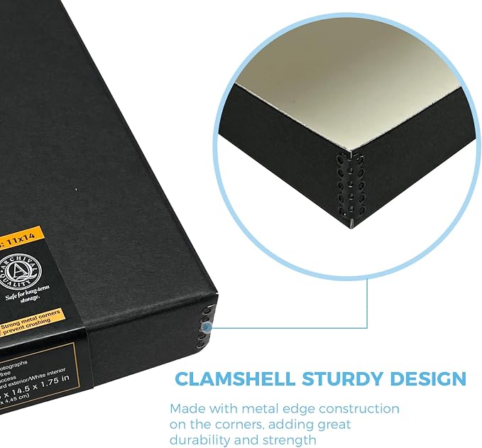 Lineco Clamshell Archival Storage Box, Organize and Store Photos Documents - Image 4