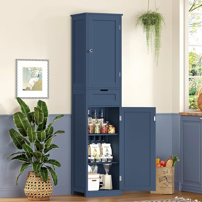 Iwell 67" Tall Bathroom Cabinet, Storage Cabinet - Image 5