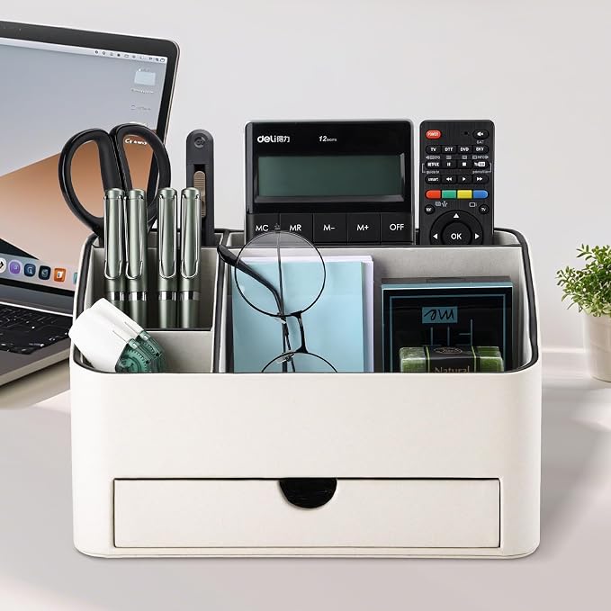 KINGFOM Desk Organizer with Drawer, Desk Organizer and Accessories 5 - Image 7