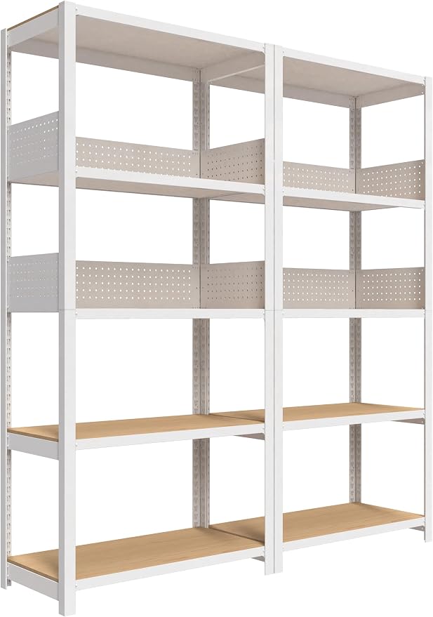 HOMEDANT 32" W Pegboards Storage Rack 5-Tier Heavy Duty Boltless Metal Utility by TheBestOrganizingSolution