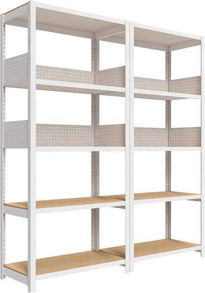 HOMEDANT 32" W Pegboards Storage Rack 5-Tier Heavy Duty Boltless Metal Utility by TheBestOrganizingSolution