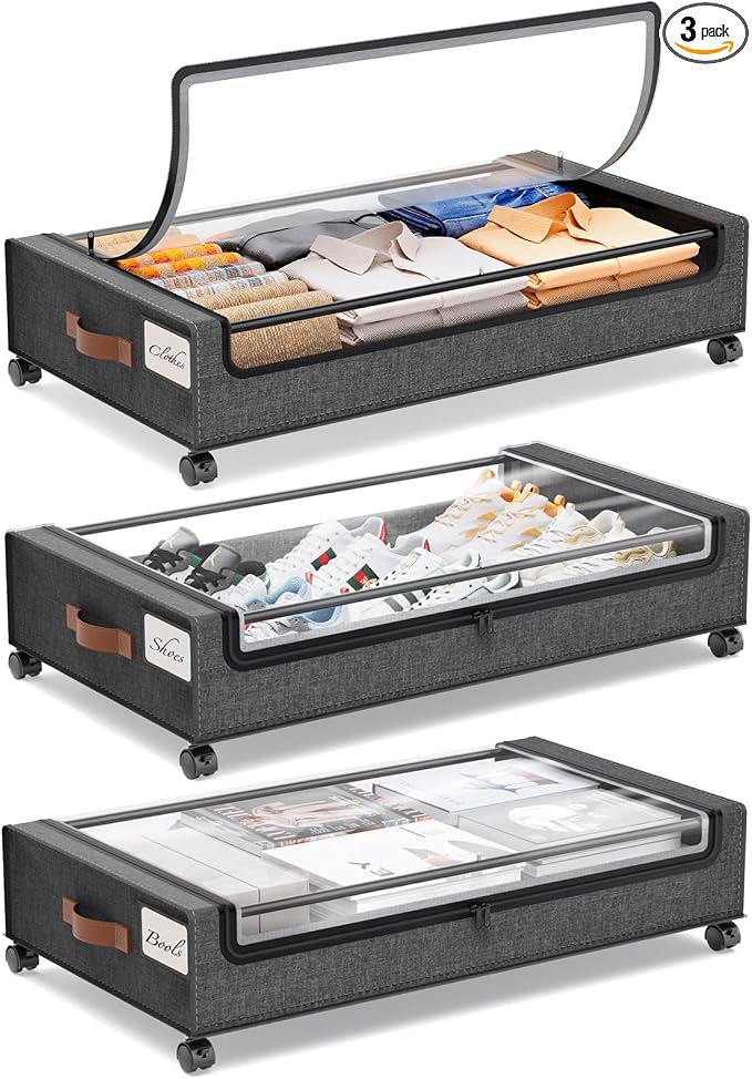 Yecaye 3 Pack Under Bed Storage by Yecaye