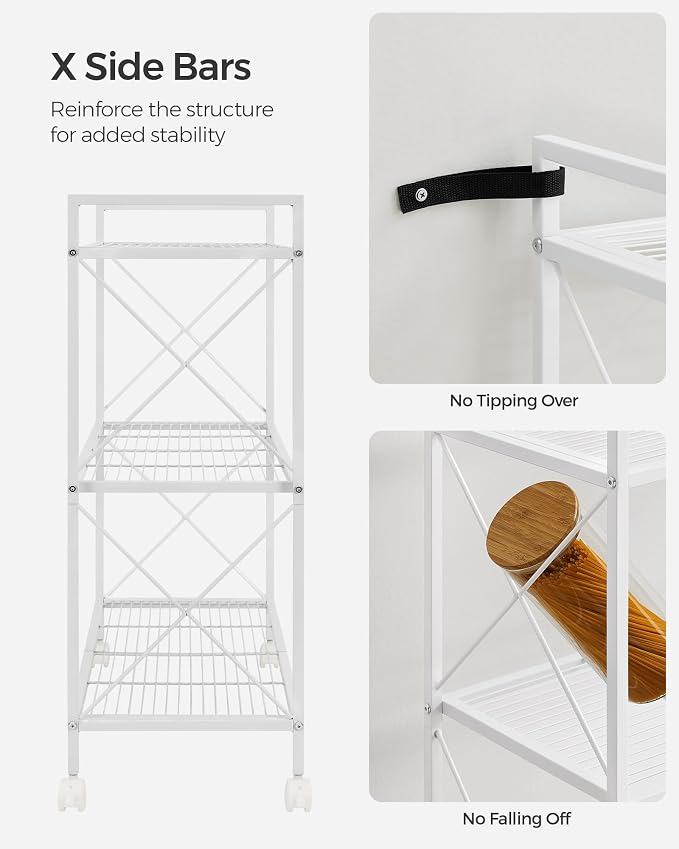 SONGMICS 3-Tier Metal Storage Rack - Image 4