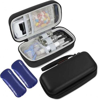 Insulin Cooler Travel Case, Portable Temperature Display Medicine Travel Cooler by Medineed