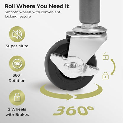 180L 4-Tier Rolling Laundry Hamper - Image 6