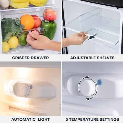 Upstreman 3.2 Cu.Ft Mini Fridge - Image 3
