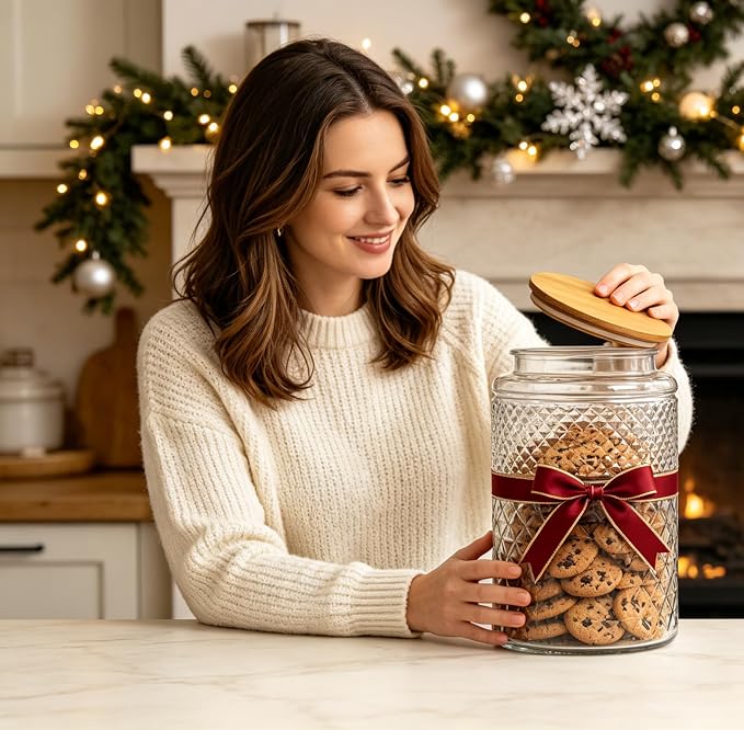 Prettidecor 1 Gallon Large Airtight Glass Storage Jars - Image 9