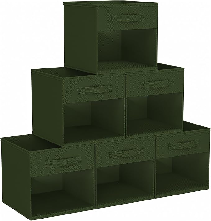 DIMJ Storage Cubes, Cube Storage Bin, 6 Pack Foldable Baskets by DiMJ