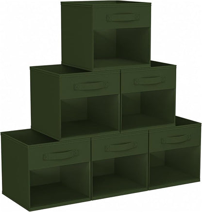DIMJ Storage Cubes, Cube Storage Bin, 6 Pack Foldable Baskets by DiMJ