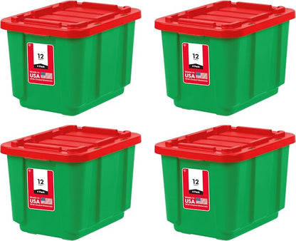 IRIS USA 12 Gallon Heavy Duty Holiday Storage Bins by IRISUSA