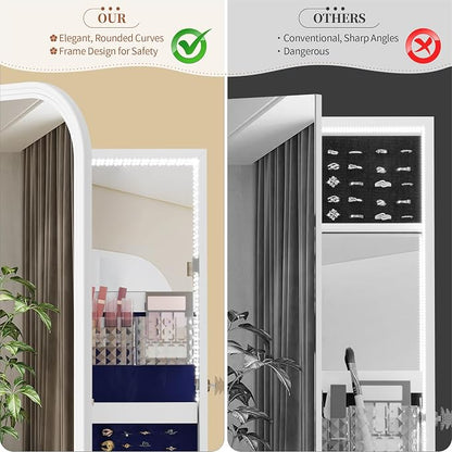 61" Full Length Mirror Jewelry Cabinet - Image 8