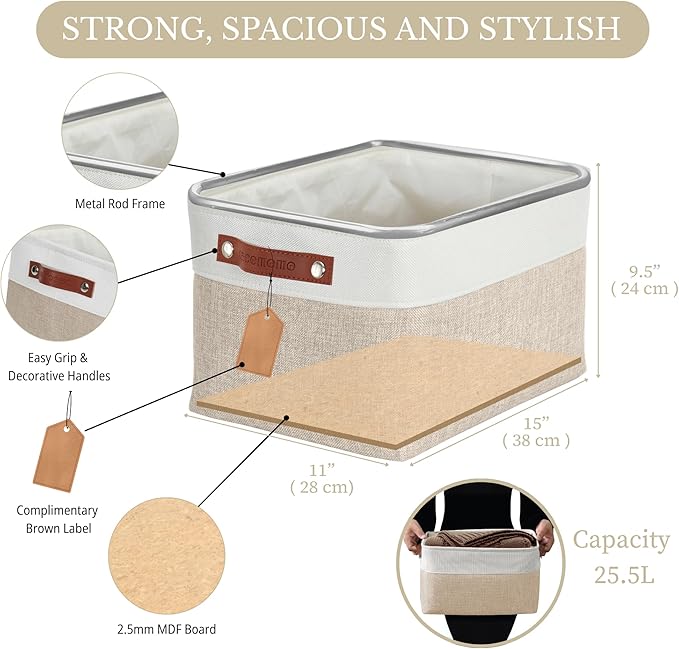 DECOMOMO Storage Baskets for Shelves - Image 4
