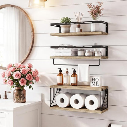 Fixwal Wall Mounted Bathroom Shelves Over Toilet | Wall Shelf - Image 2
