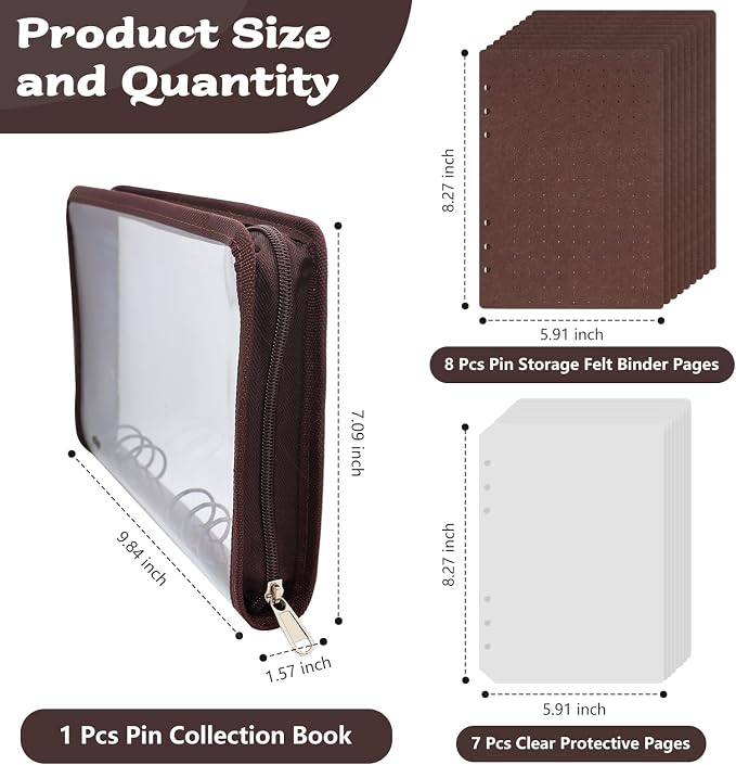 Enamel Pin Display Book Pin Collection Binder Holder Trading Book - Image 6