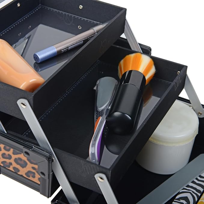 SHANY Chic Makeup Train Case Cosmetic Box Portable Makeup Case Cosmetics Beauty - Image 10