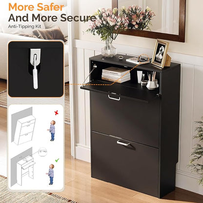 VINGLI Shoe Cabinet Storage for Entryway - Image 8
