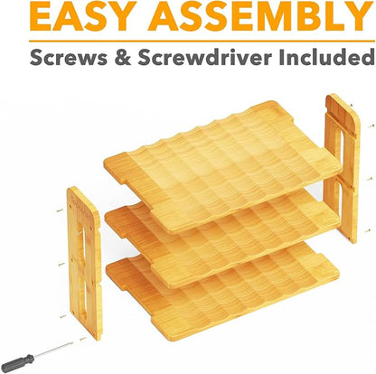 SpaceAid Bamboo Water Bottle Organizer - Image 6