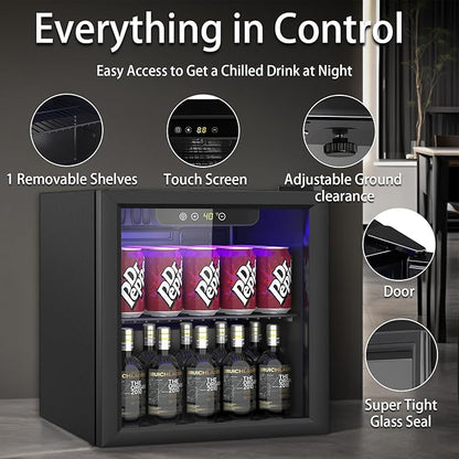 Compact 60 Can/1.3 Cu.Ft Mini Fridge - Image 2