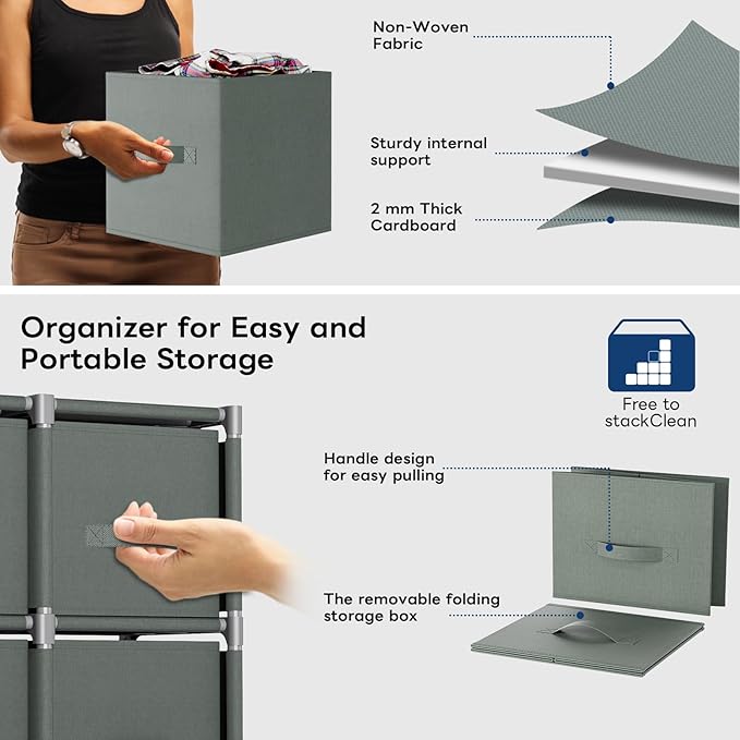Mavivegue 9 Cube Storage Organizer, Closet Organizers and Storage, Cube Storage - Image 4