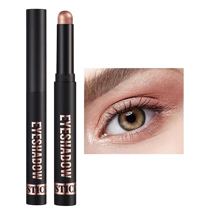 Cream Eyeshadow Stick Blendable Shimmer Eyeshadow Long Lasting High Pigment Eye by Wavuketu