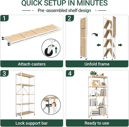 black leopard 5-Tier Foldable Shelf - Image 6
