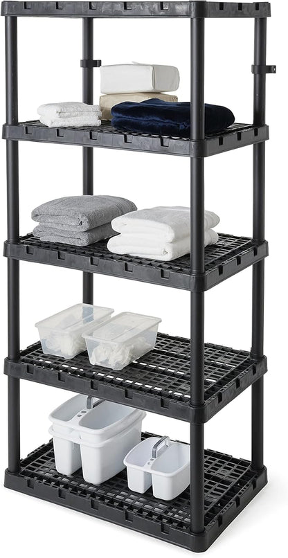 Gracious Living 2 Pack XL Heavy-Duty Storage Shelves, Knect-A-Shelf 5-Shelf - Image 8