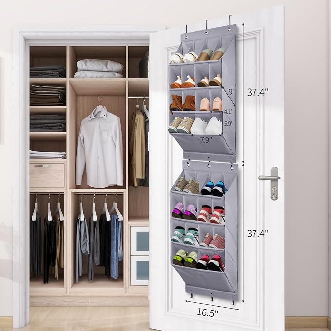 FENTEC 2 Pack Over the Door Shoe Organizer, Hanging Shoe Organizer Rack - Image 9