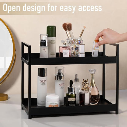 Bathroom Counter Organizer 2 Tier Vanity Storage Countertop Shelf Makeup - Image 6