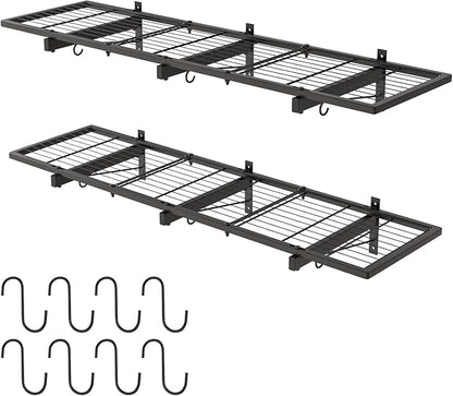 2-Pack 1x4ft Heavy Duty Garage Wall Shelving, 320 lbs Load Capacity, Garage by OSIEWEN