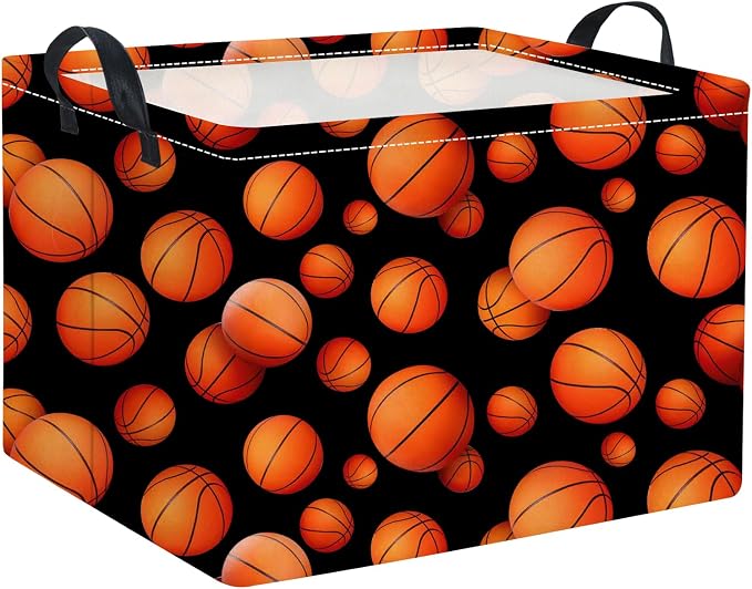 Rectangular Basketball Kids Gift Bin Organizer Shelf Book Room Decor by TIBAOLOVER